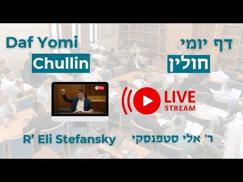 מרכז דף יומי -  חולין דף  צד. - ר' ידידיה קרמר שליט"א