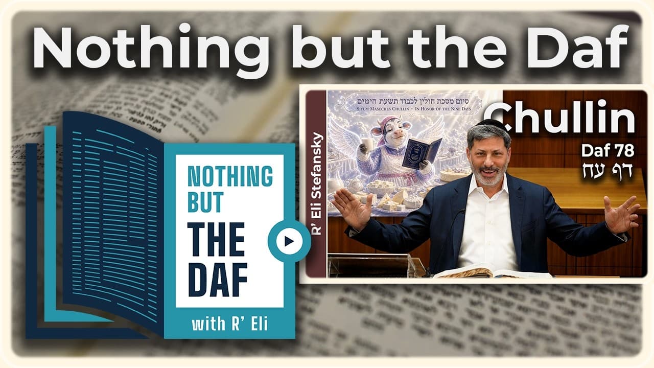 CHAZARAH - Chullin Daf 78 | "Nothing but the Daf" with R' Eli Stefansky