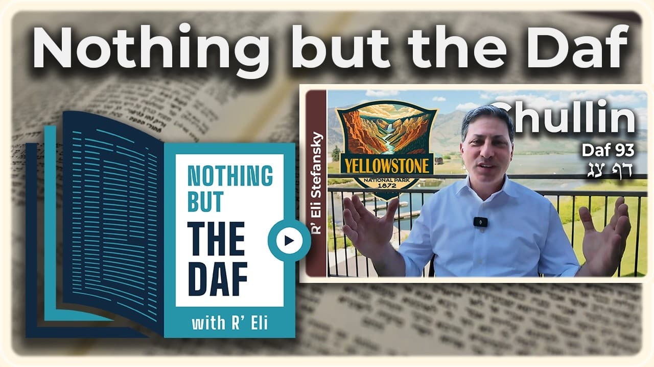 CHAZARAH - Chullin Daf 93 | "Nothing but the Daf" with R' Eli Stefansky