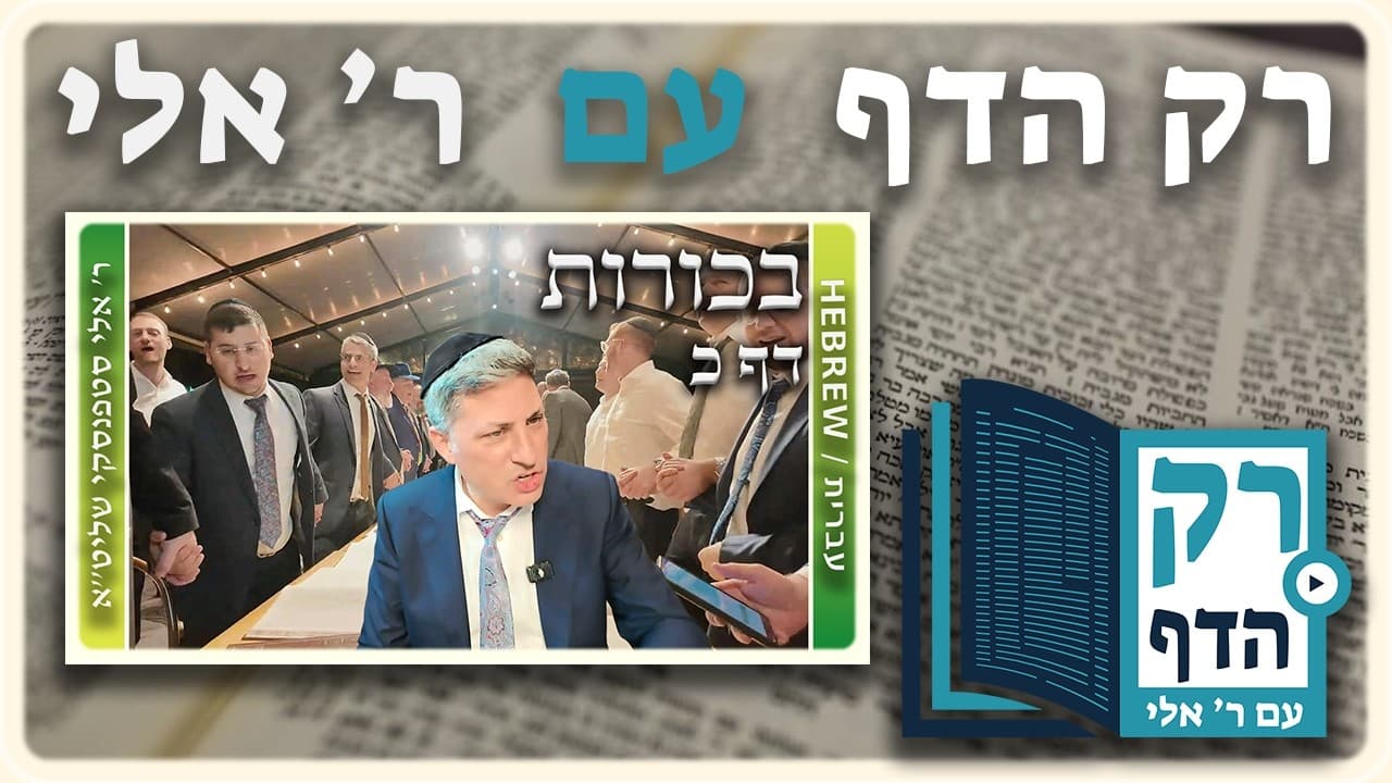 חזרה - בכורות דף כ | "רק הדף" עם ר' אלי סטפנסקי