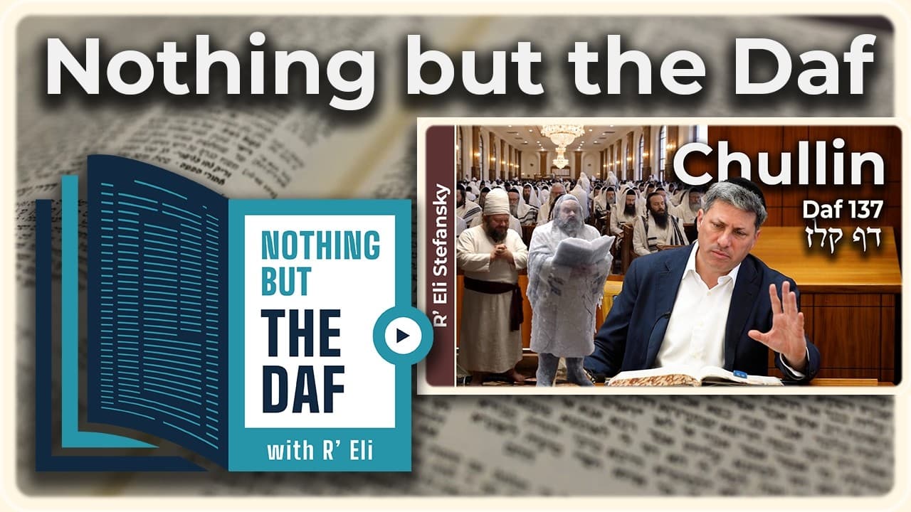CHAZARAH - Chullin Daf 137 | "Nothing but the Daf" with R' Eli Stefansky