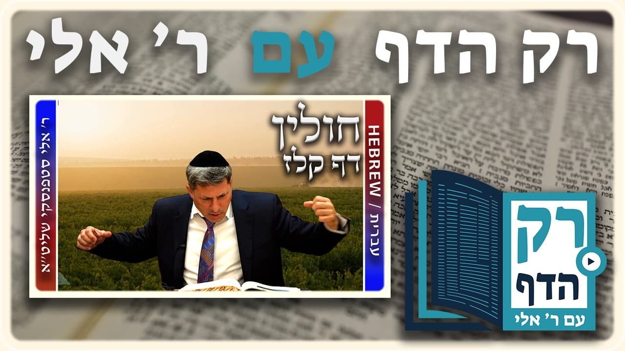 חזרה - חולין דף קלז | "רק הדף" עם ר' אלי סטפנסקי