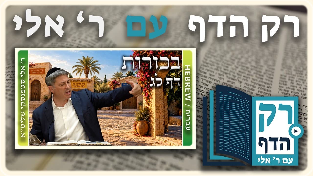חזרה - בכורות דף לג | "רק הדף" עם ר' אלי סטפנסקי