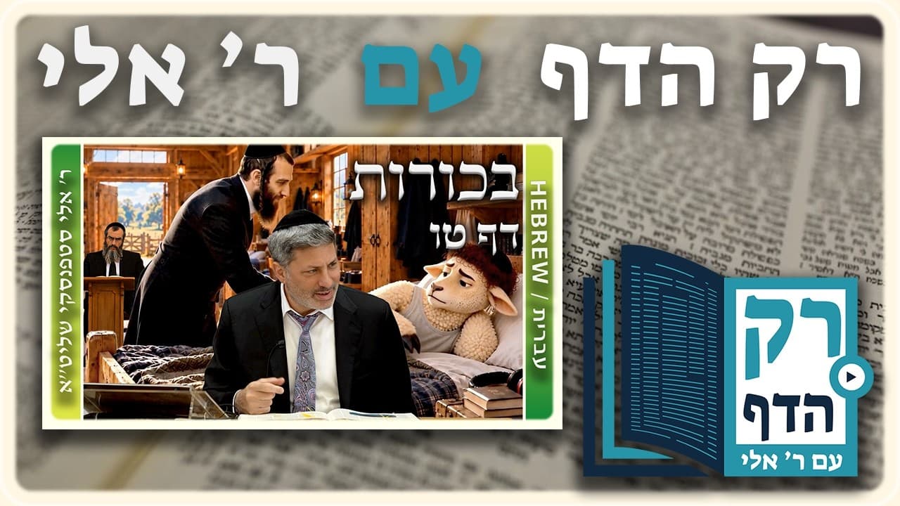 חזרה - בכורות דף טו | "רק הדף" עם ר' אלי סטפנסקי